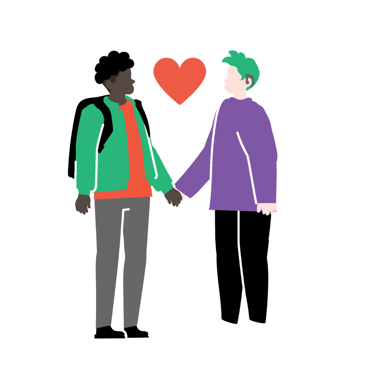 icon - two people holding hands with heart between them