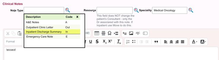 Screenshot of Elective description