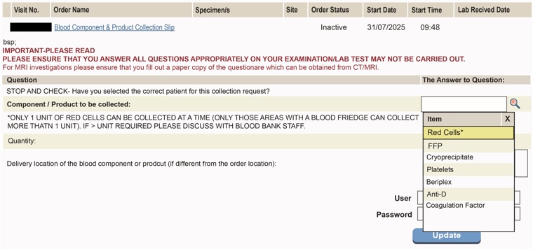Screenshot showing Red cells in dropdown menu