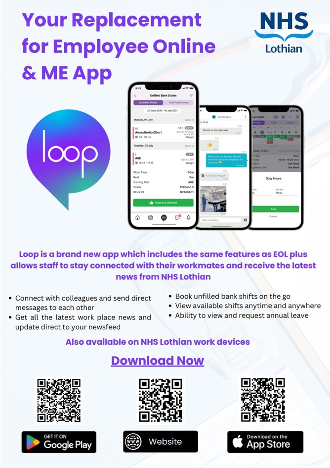 Loop poster with QR codes