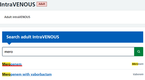 Screenshot of Medusa: Example of search results