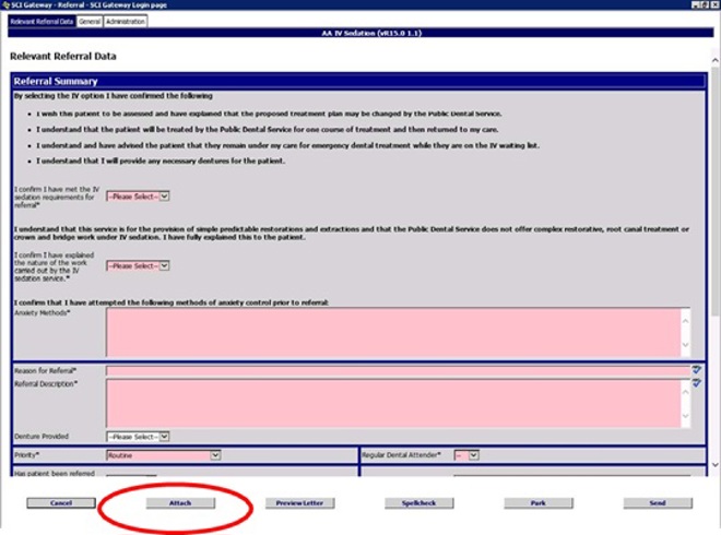 SCI gateway screenshot
