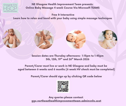 Baby Massage Classes March 26