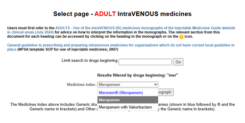 Screenshot of Search meds 2