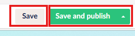 Screenshot showing that you need to 'save' or 'save and publish' your shared content picker page before it appears in your toolkit