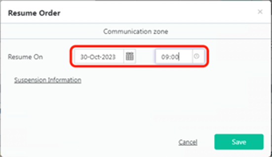 HEPMA resume time screen shot
